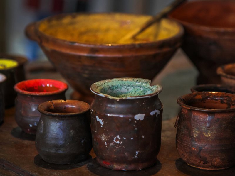 Rembrandt Museum Farbutensilien